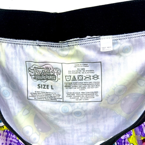 SPONG BOB SQUARE PANTS BOXER BRIEFS, LARGE SIZE, THE COLORS ARE PURPLE & YELLOW - Picture 6 of 9